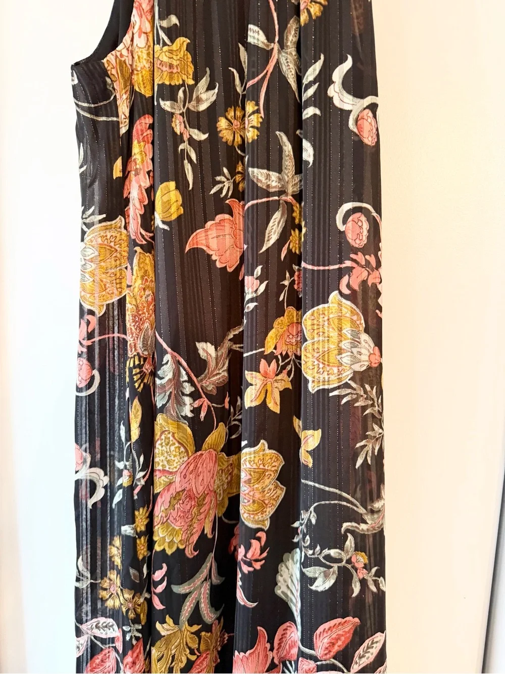 Luxology Black Floral Maxi Dress with Multicolor Blooms - Picture 3 of 5